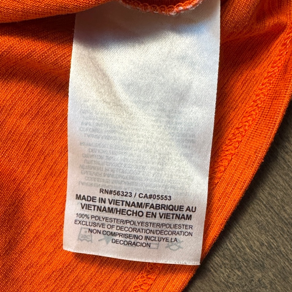 Nike Chicago Bears NFL Dri-FIT Women’s V Neck T Shirt Orange XS - Picture 6 of 6